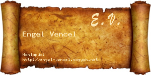 Engel Vencel névjegykártya