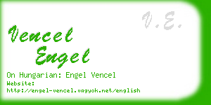 vencel engel business card